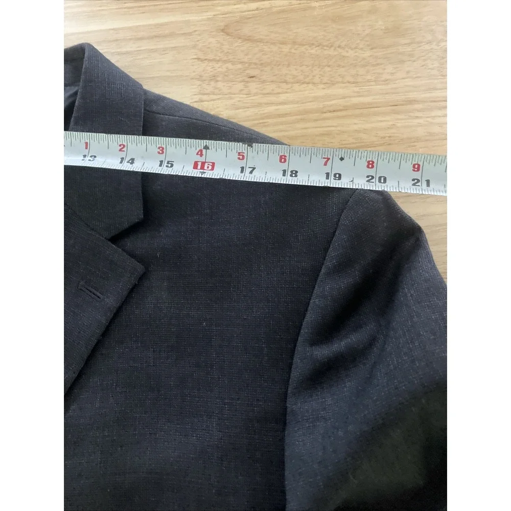 Jos A Bank Dark Gray Blazer Men's 46R Wool Spandex Blend 1905 Brrr Comfort